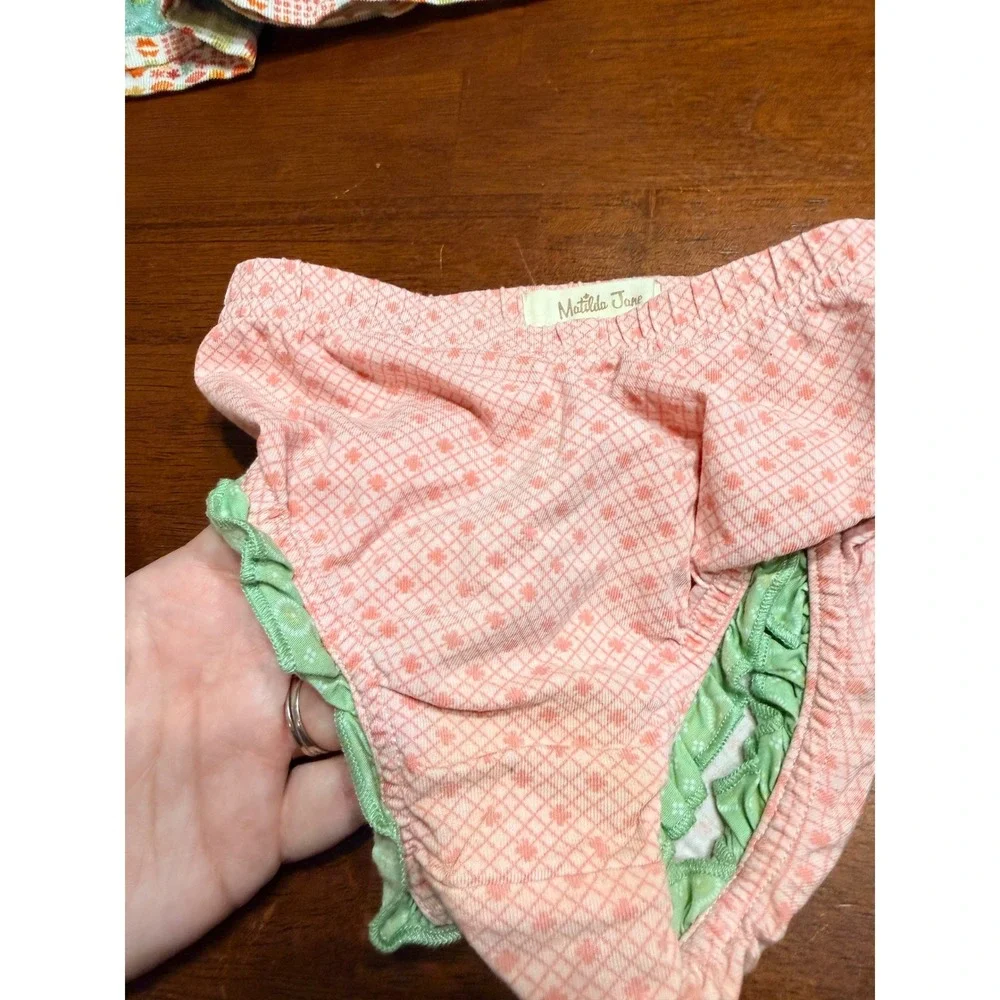 Matilda Jane Girls Dress Bloomers Set 12-18M Multi Patchwork Floral Ruffle Boho